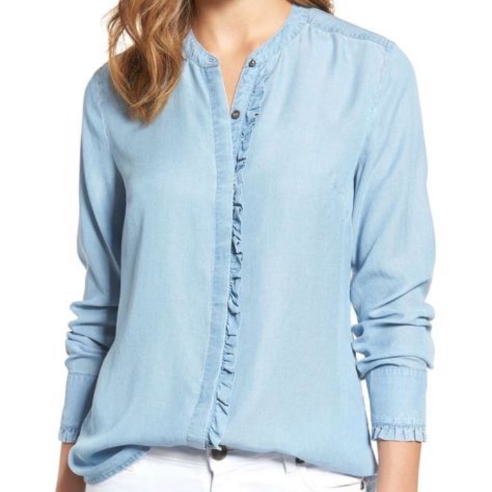 Ruffle Trim Chambray Shirt
KUT FROM THE KLOTH